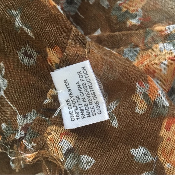 Floral Fringe Lightweight Infinity Scarf - Picture 4 of 4